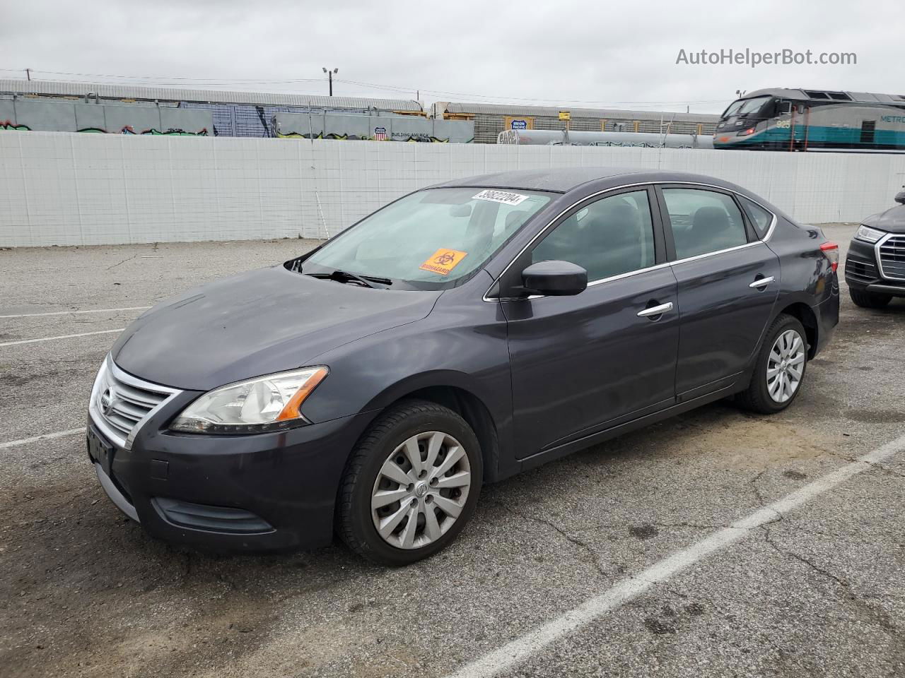 2014 Nissan Sentra S Серый vin: 3N1AB7AP0EY258876