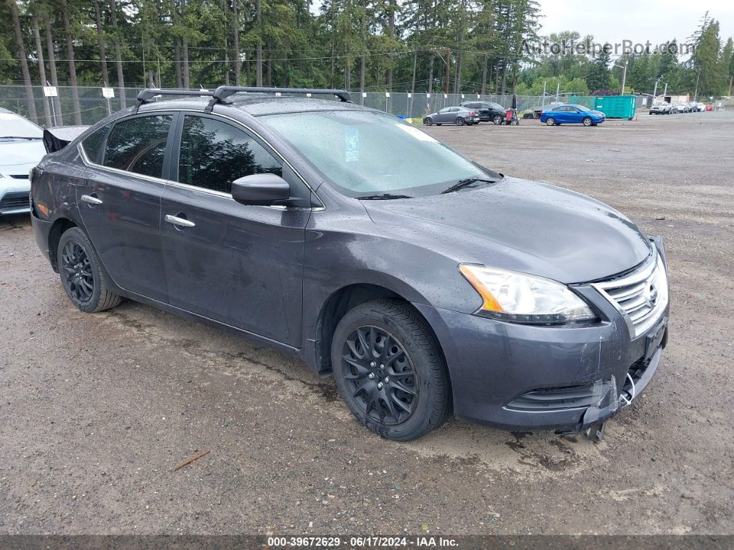 2014 Nissan Sentra Sv Gray vin: 3N1AB7AP0EY273524