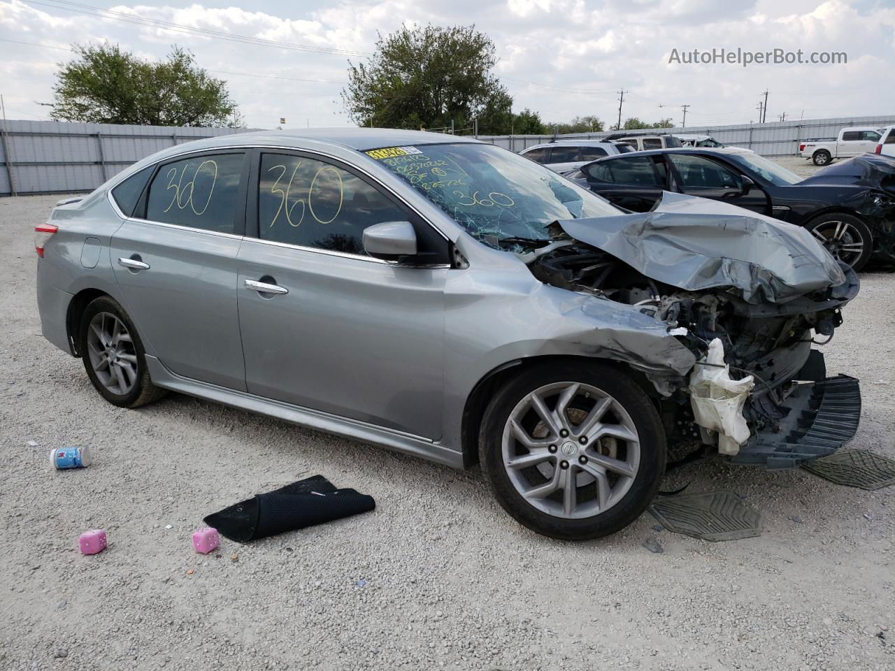 2014 Nissan Sentra S Серебряный vin: 3N1AB7AP0EY275726