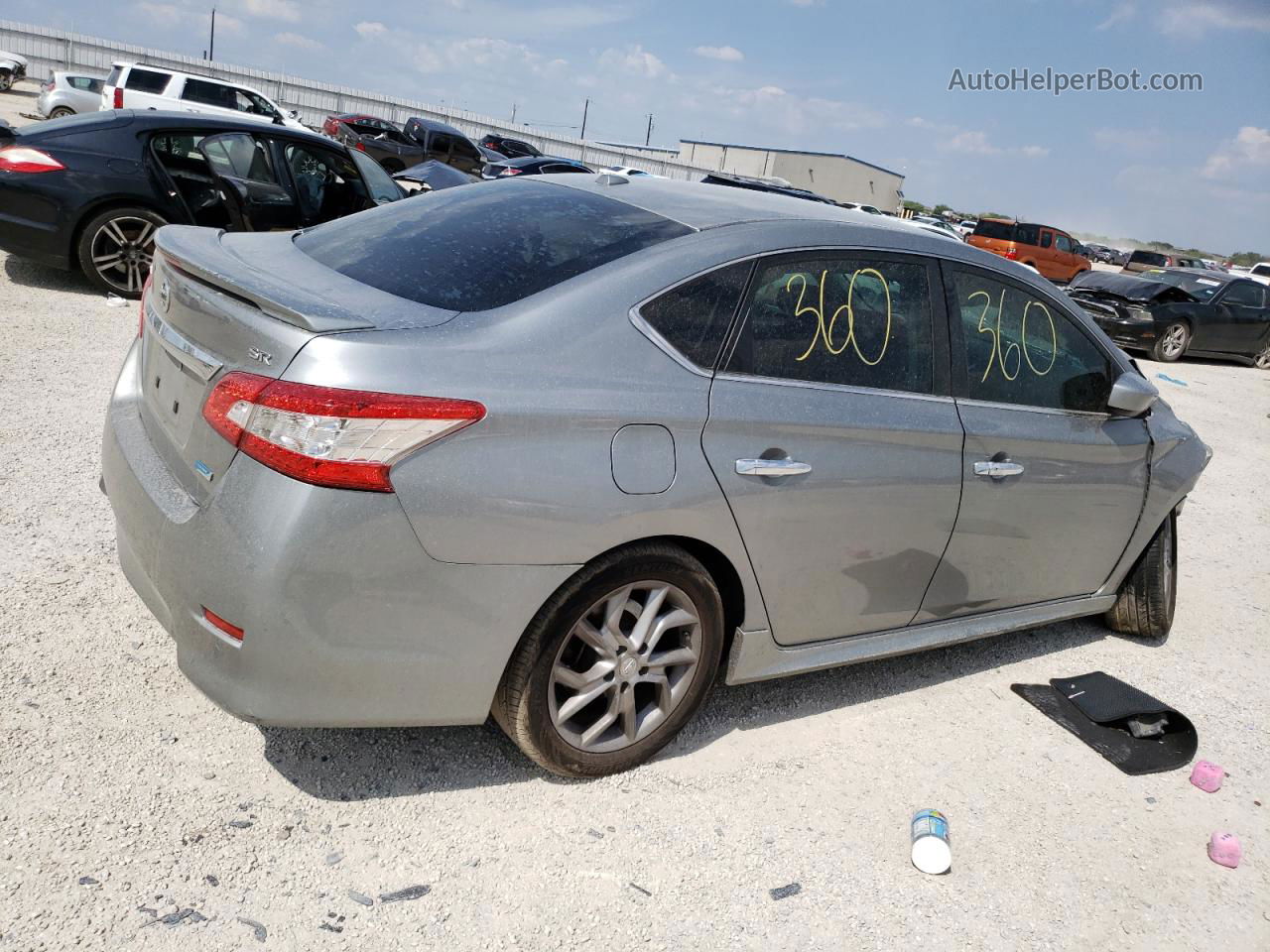 2014 Nissan Sentra S Silver vin: 3N1AB7AP0EY275726