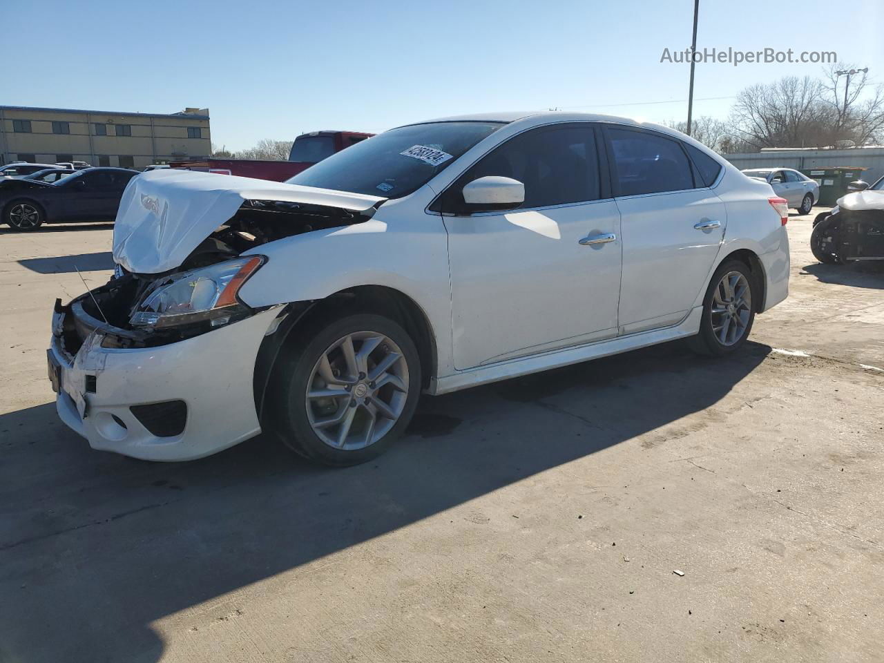 2014 Nissan Sentra S White vin: 3N1AB7AP0EY290338