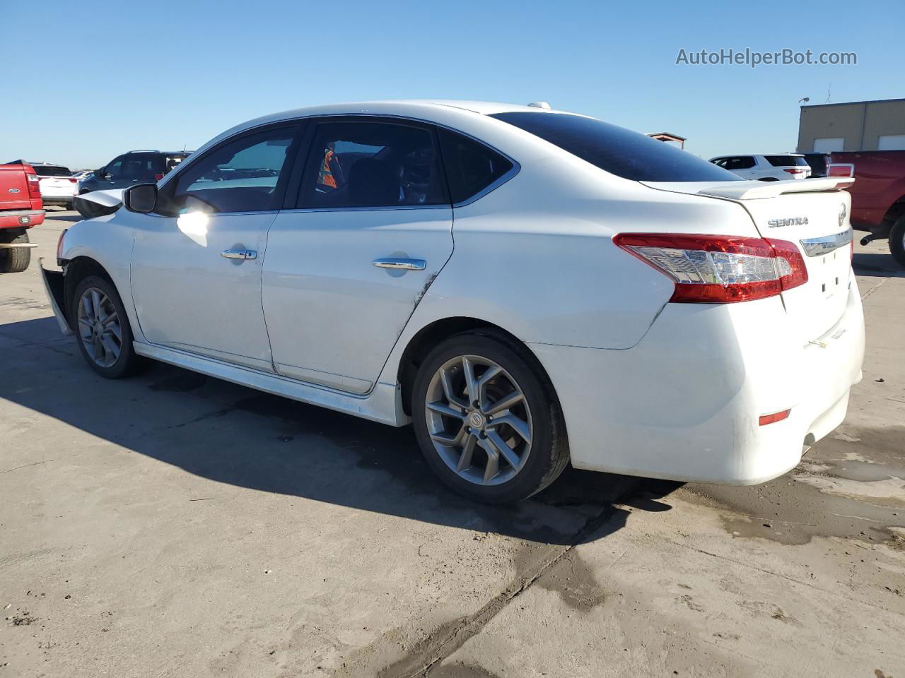 2014 Nissan Sentra S White vin: 3N1AB7AP0EY290338