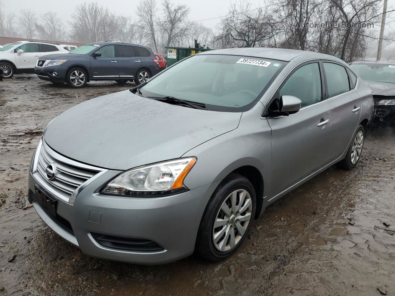 2014 Nissan Sentra S Silver vin: 3N1AB7AP0EY298729