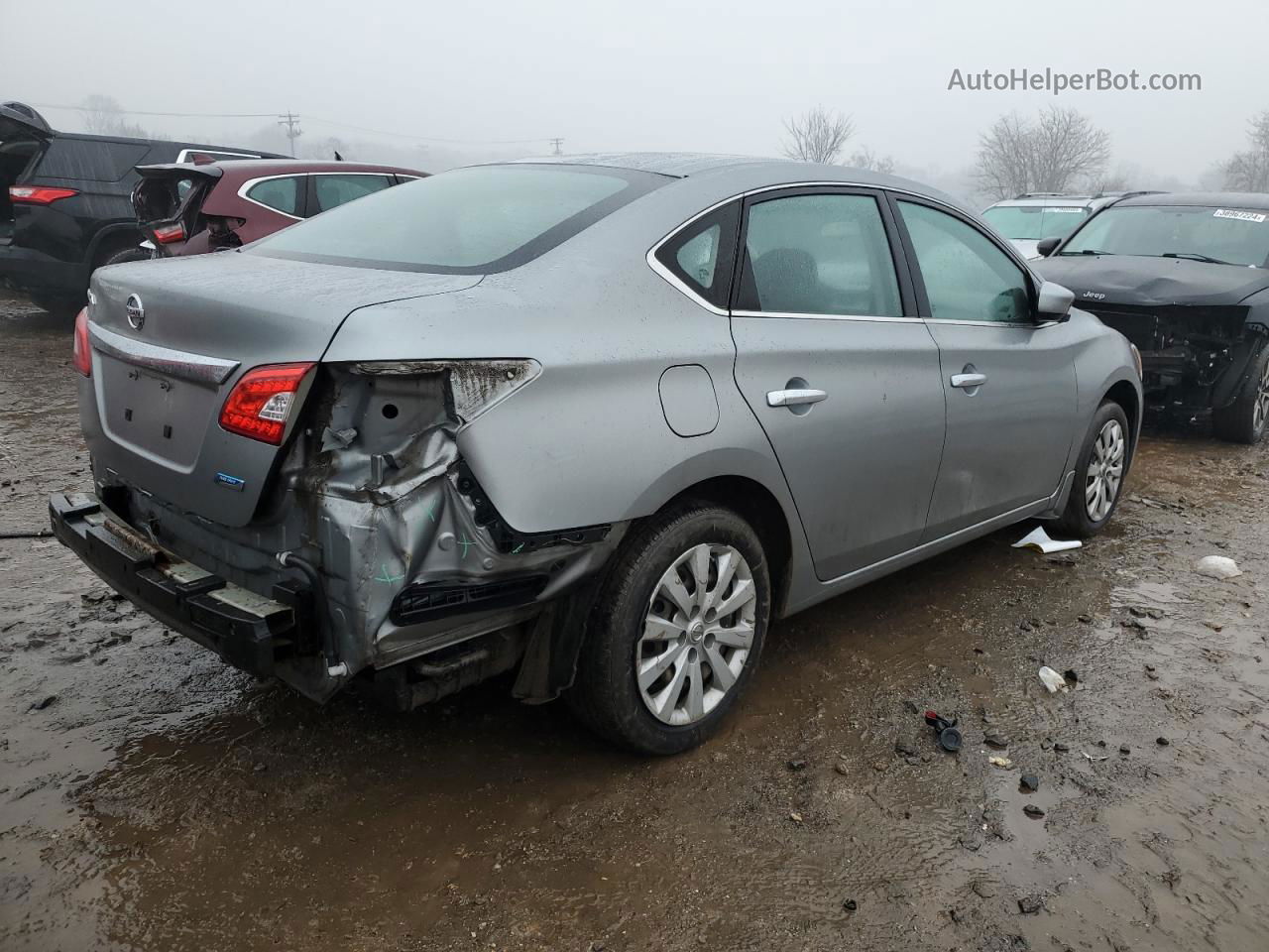 2014 Nissan Sentra S Серебряный vin: 3N1AB7AP0EY298729