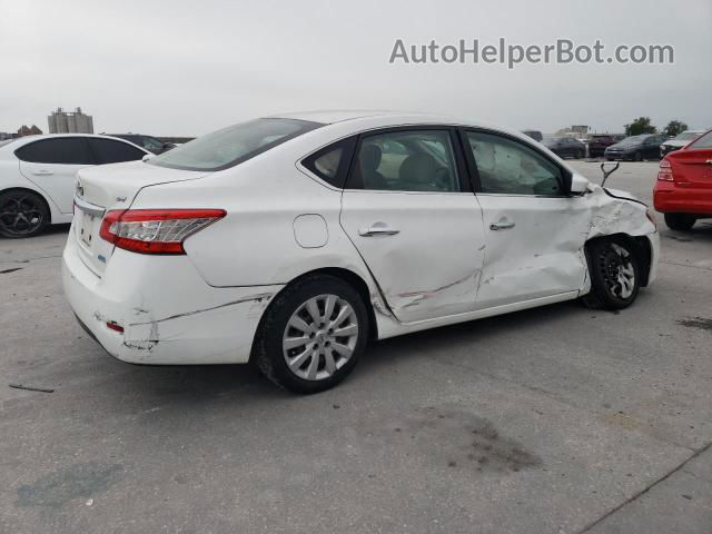 2014 Nissan Sentra S White vin: 3N1AB7AP0EY324116