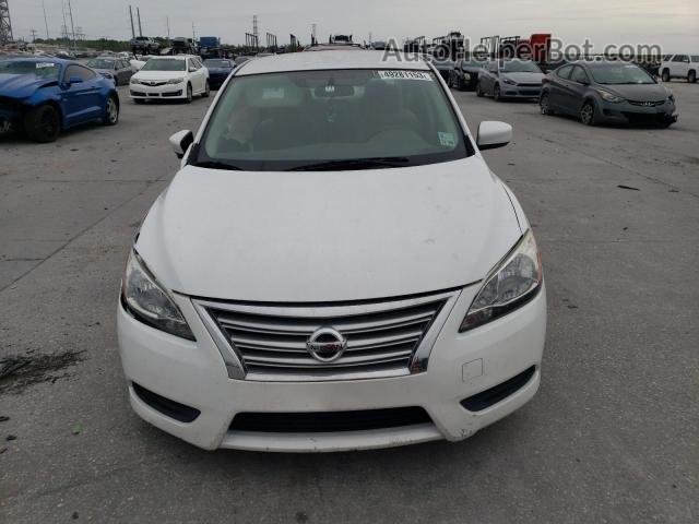 2014 Nissan Sentra S White vin: 3N1AB7AP0EY324116