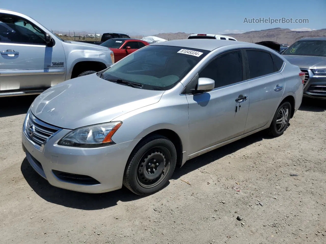 2014 Nissan Sentra S Серебряный vin: 3N1AB7AP0EY334290