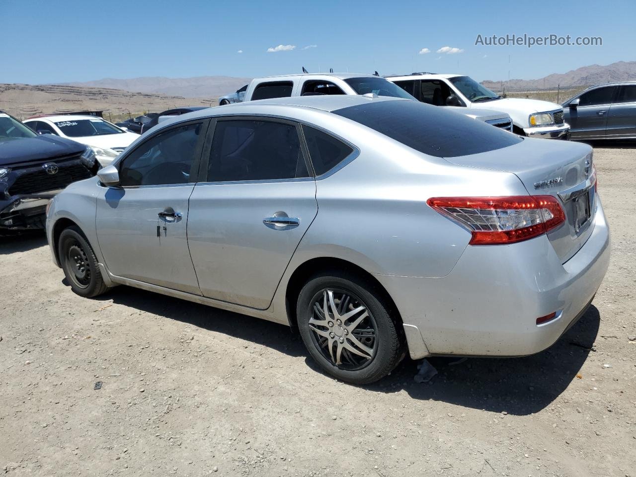 2014 Nissan Sentra S Silver vin: 3N1AB7AP0EY334290