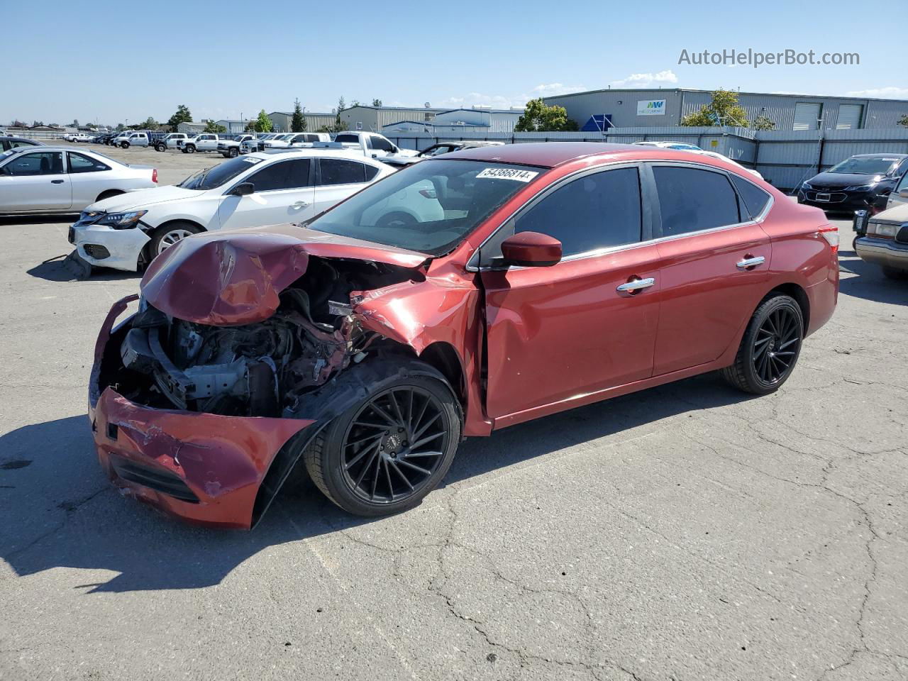 2015 Nissan Sentra S Maroon vin: 3N1AB7AP0FL653705