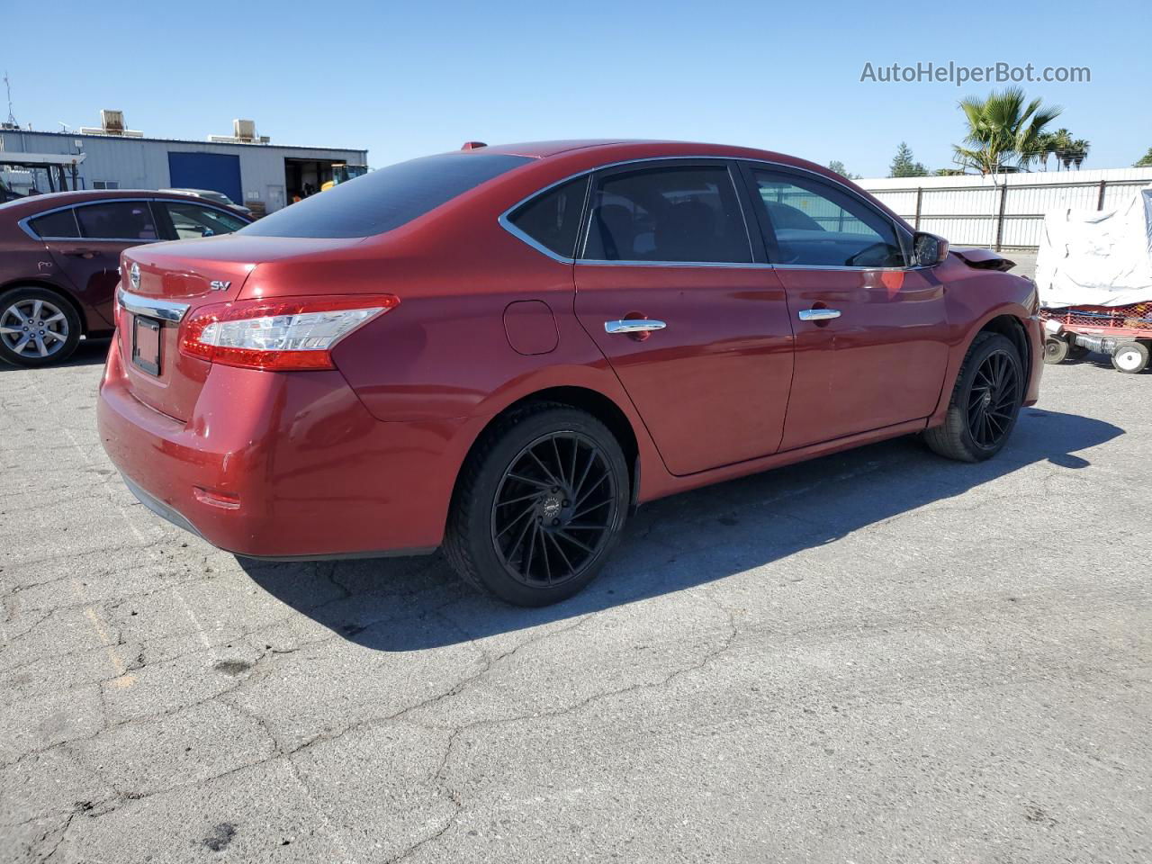 2015 Nissan Sentra S Maroon vin: 3N1AB7AP0FL653705