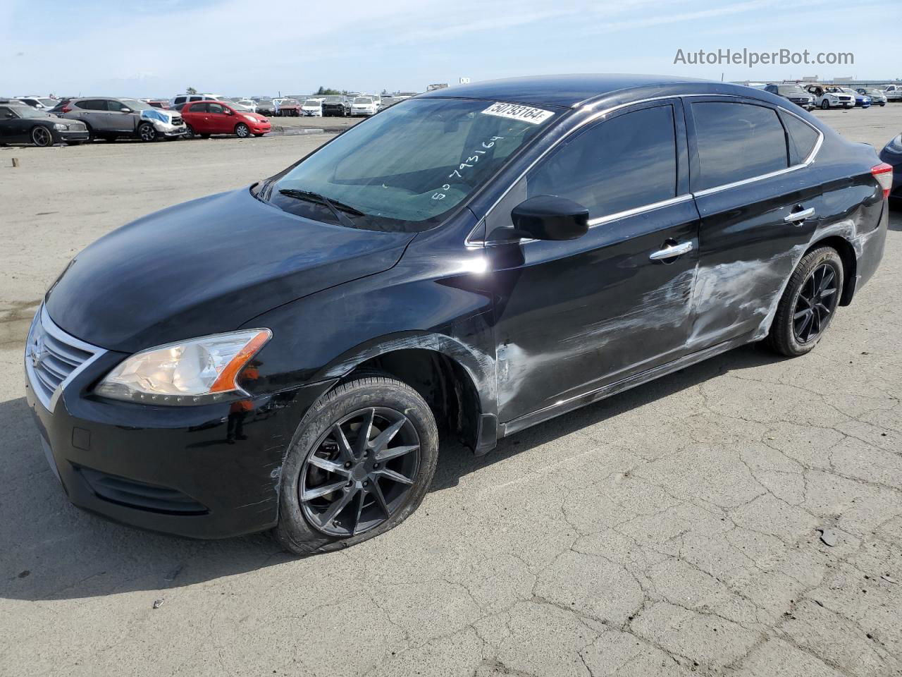 2015 Nissan Sentra S Черный vin: 3N1AB7AP0FL680368