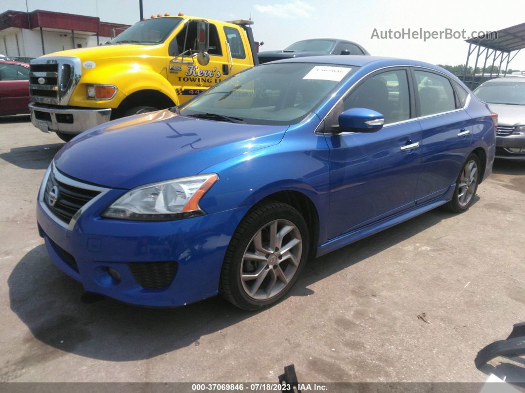 2015 Nissan Sentra Sr Blue vin: 3N1AB7AP0FY214460