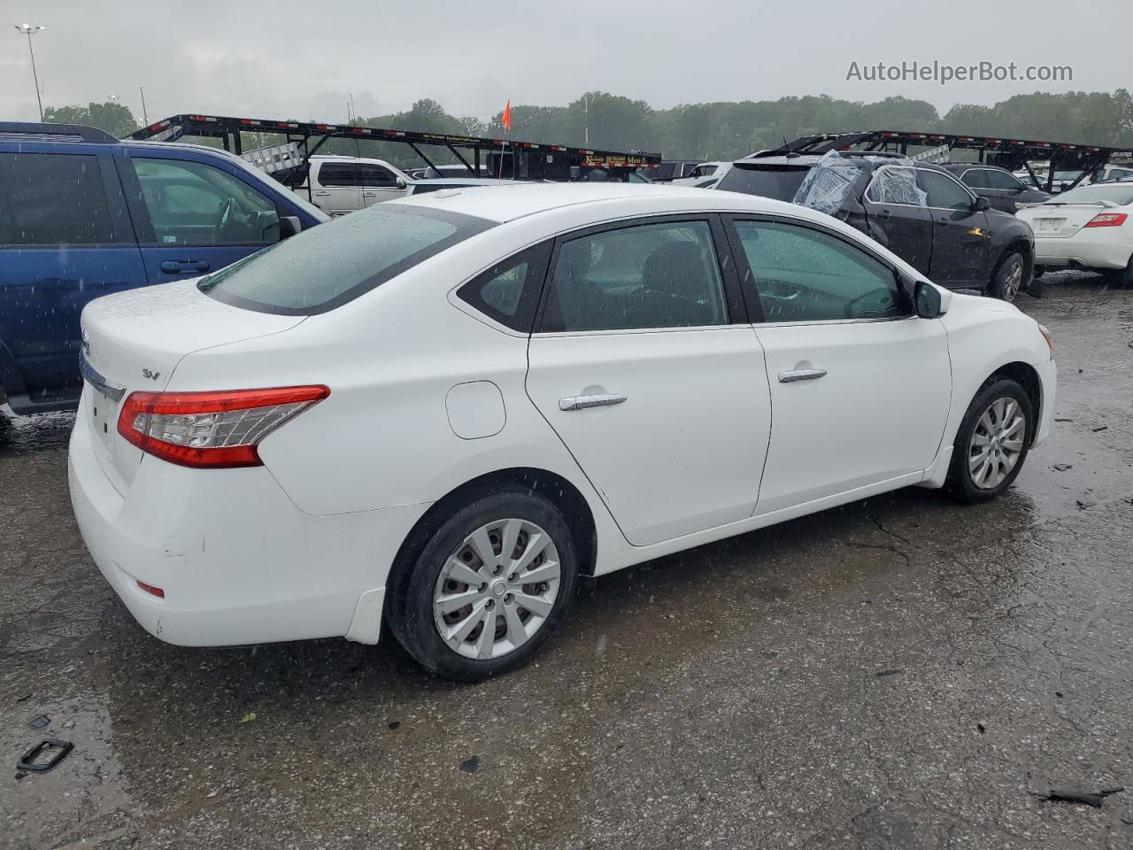 2015 Nissan Sentra S White vin: 3N1AB7AP0FY256269