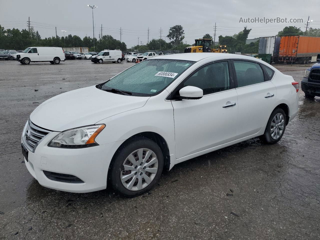 2015 Nissan Sentra S White vin: 3N1AB7AP0FY256269