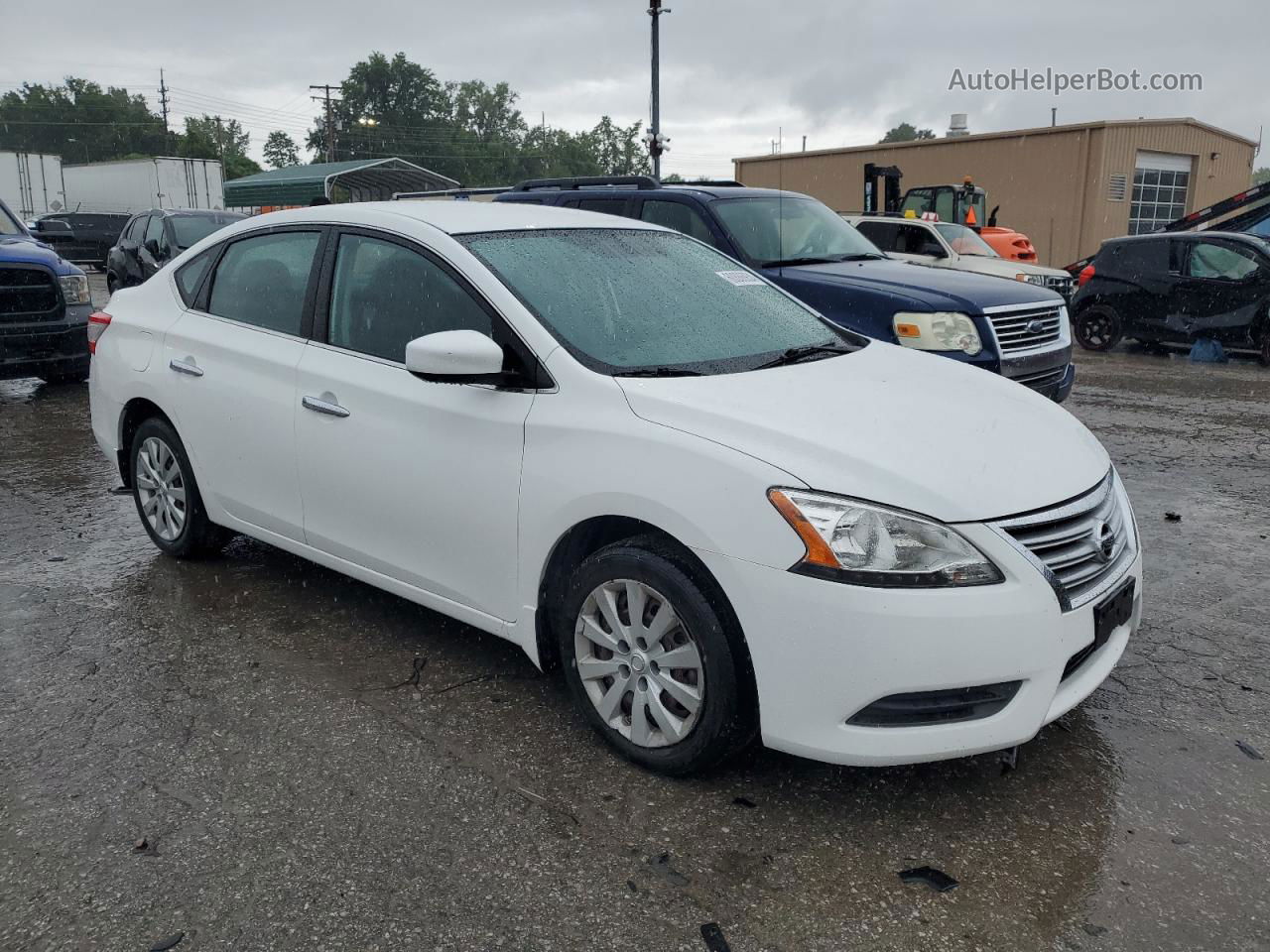 2015 Nissan Sentra S White vin: 3N1AB7AP0FY256269