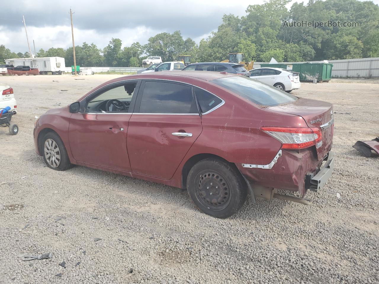 2015 Nissan Sentra S Red vin: 3N1AB7AP0FY267420