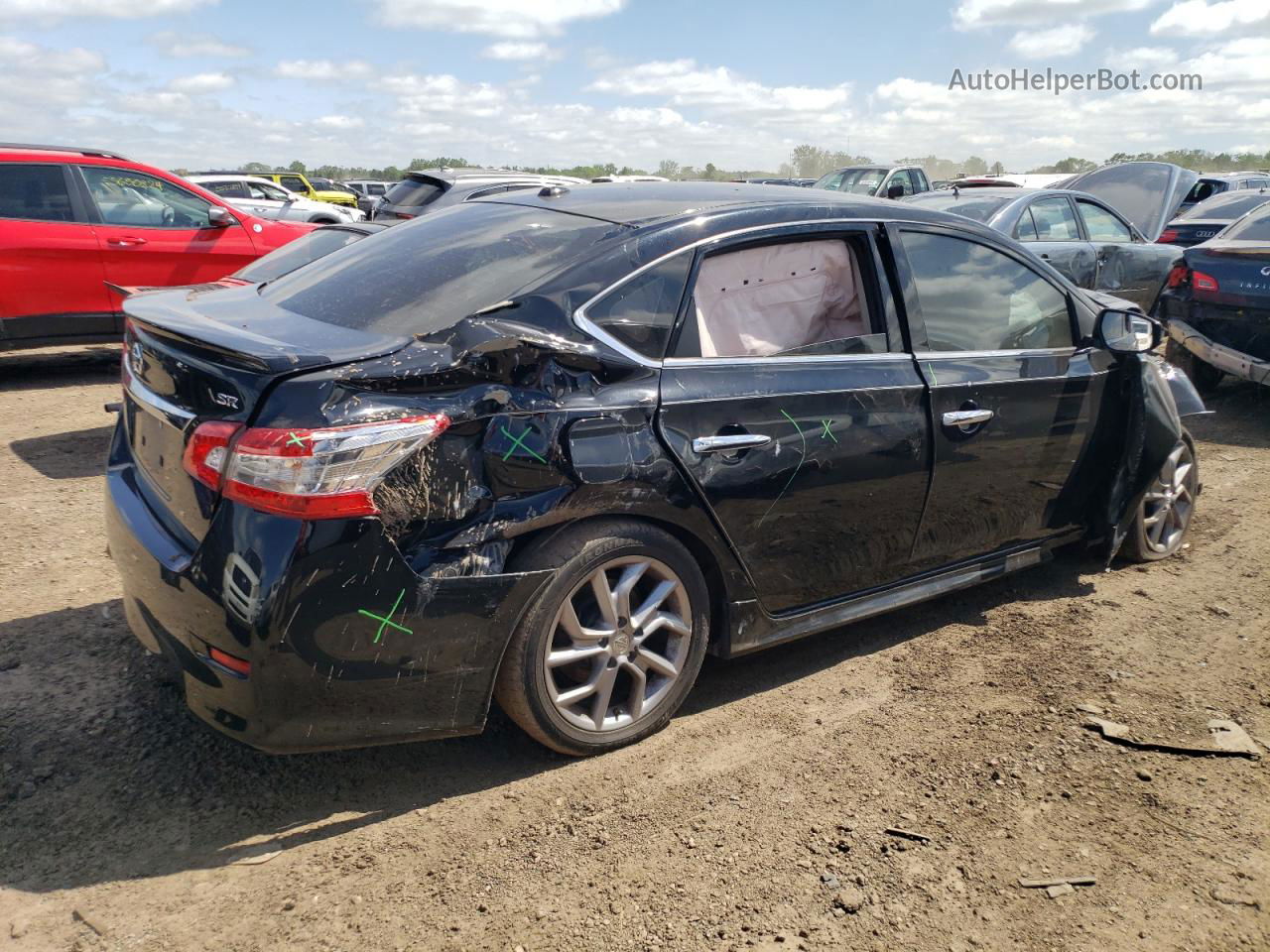 2015 Nissan Sentra S Черный vin: 3N1AB7AP0FY298540