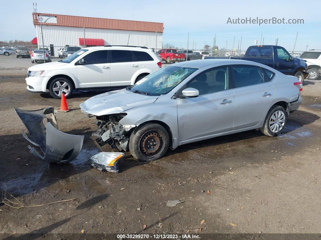 2015 Nissan Sentra S Silver vin: 3N1AB7AP0FY308743