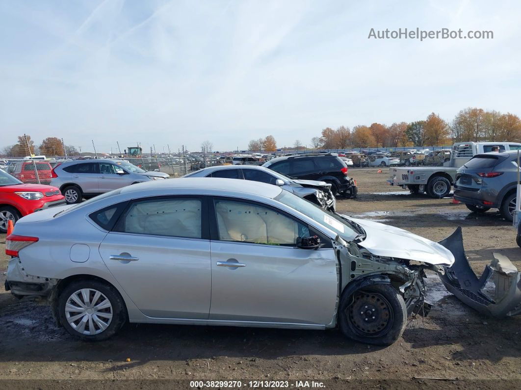 2015 Nissan Sentra S Серебряный vin: 3N1AB7AP0FY308743