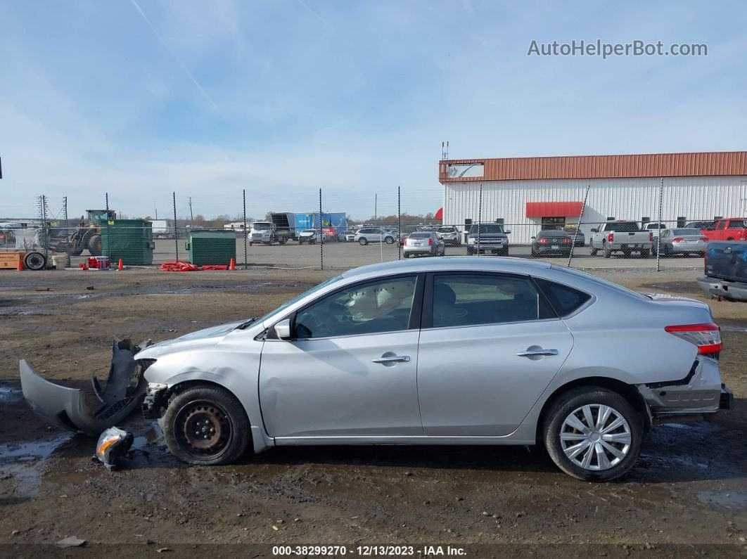 2015 Nissan Sentra S Серебряный vin: 3N1AB7AP0FY308743