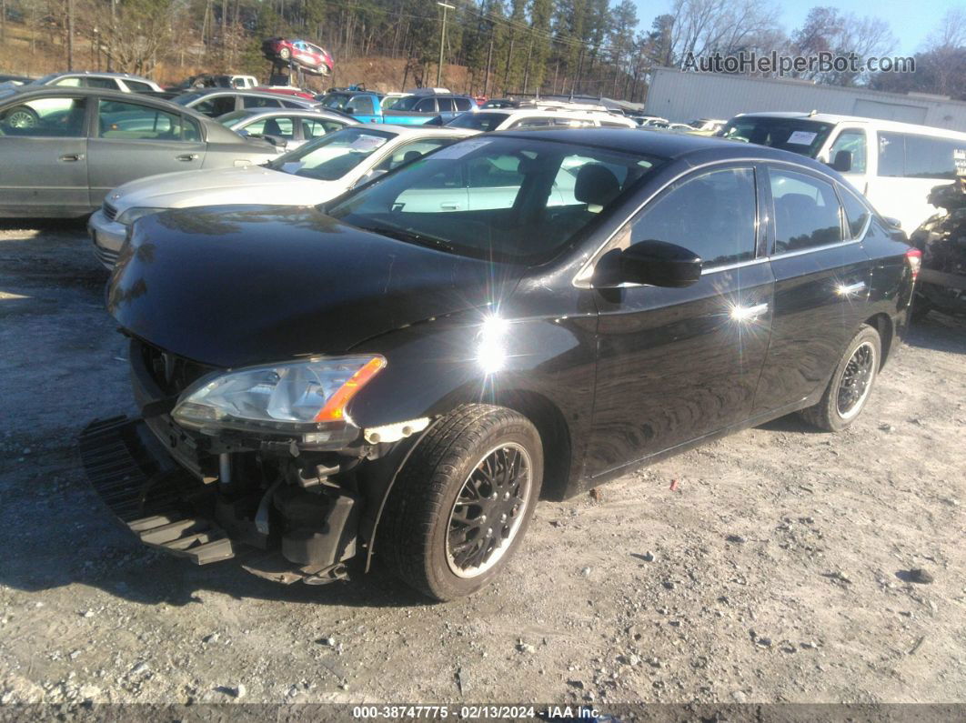 2015 Nissan Sentra S Черный vin: 3N1AB7AP0FY324179