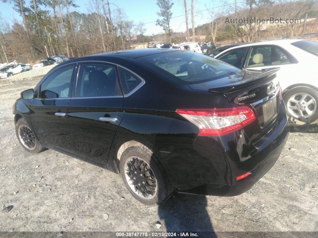 2015 Nissan Sentra S Черный vin: 3N1AB7AP0FY324179