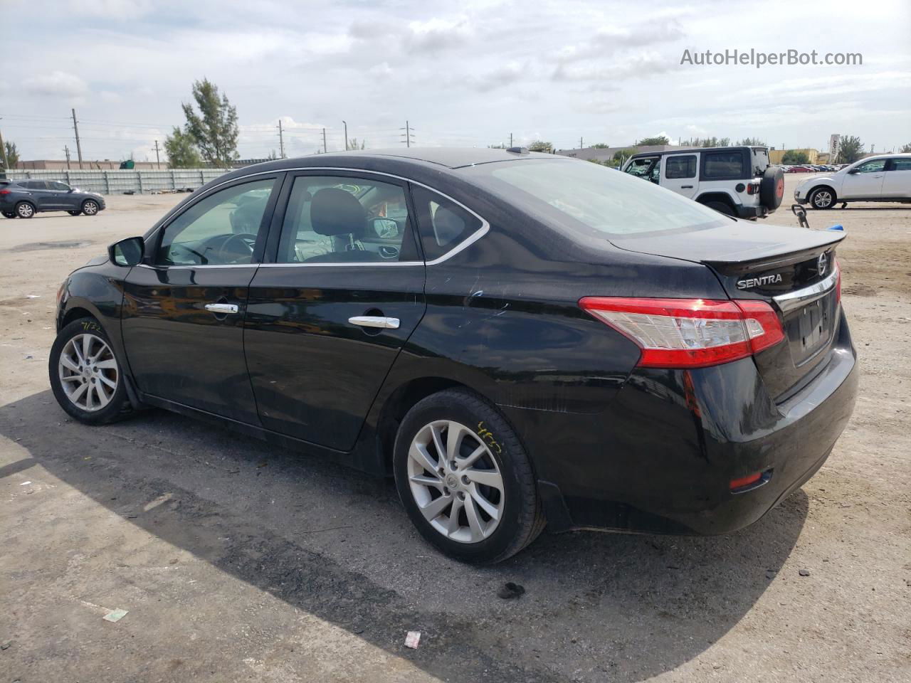 2015 Nissan Sentra S Черный vin: 3N1AB7AP0FY340317