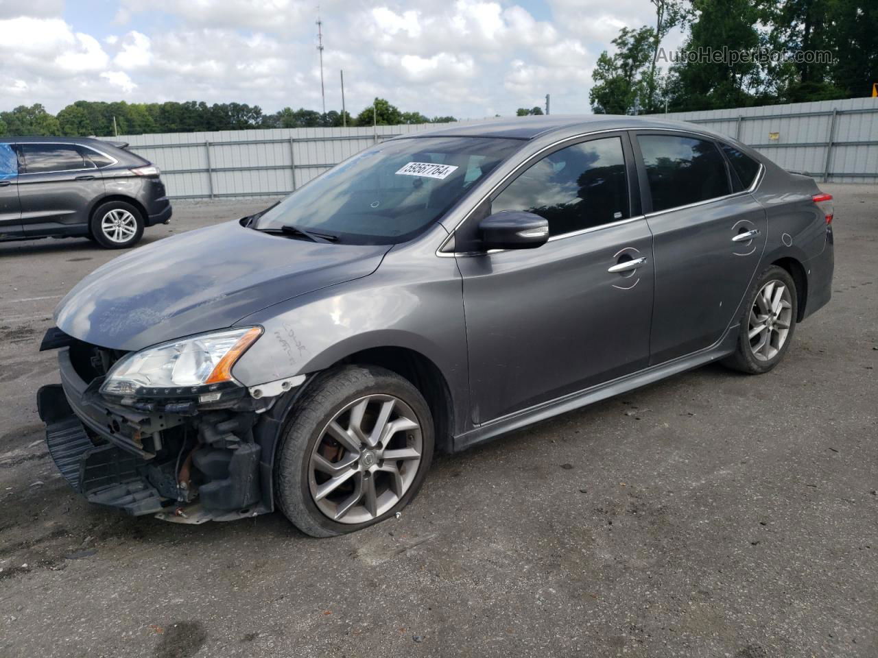 2015 Nissan Sentra S Gray vin: 3N1AB7AP0FY341497