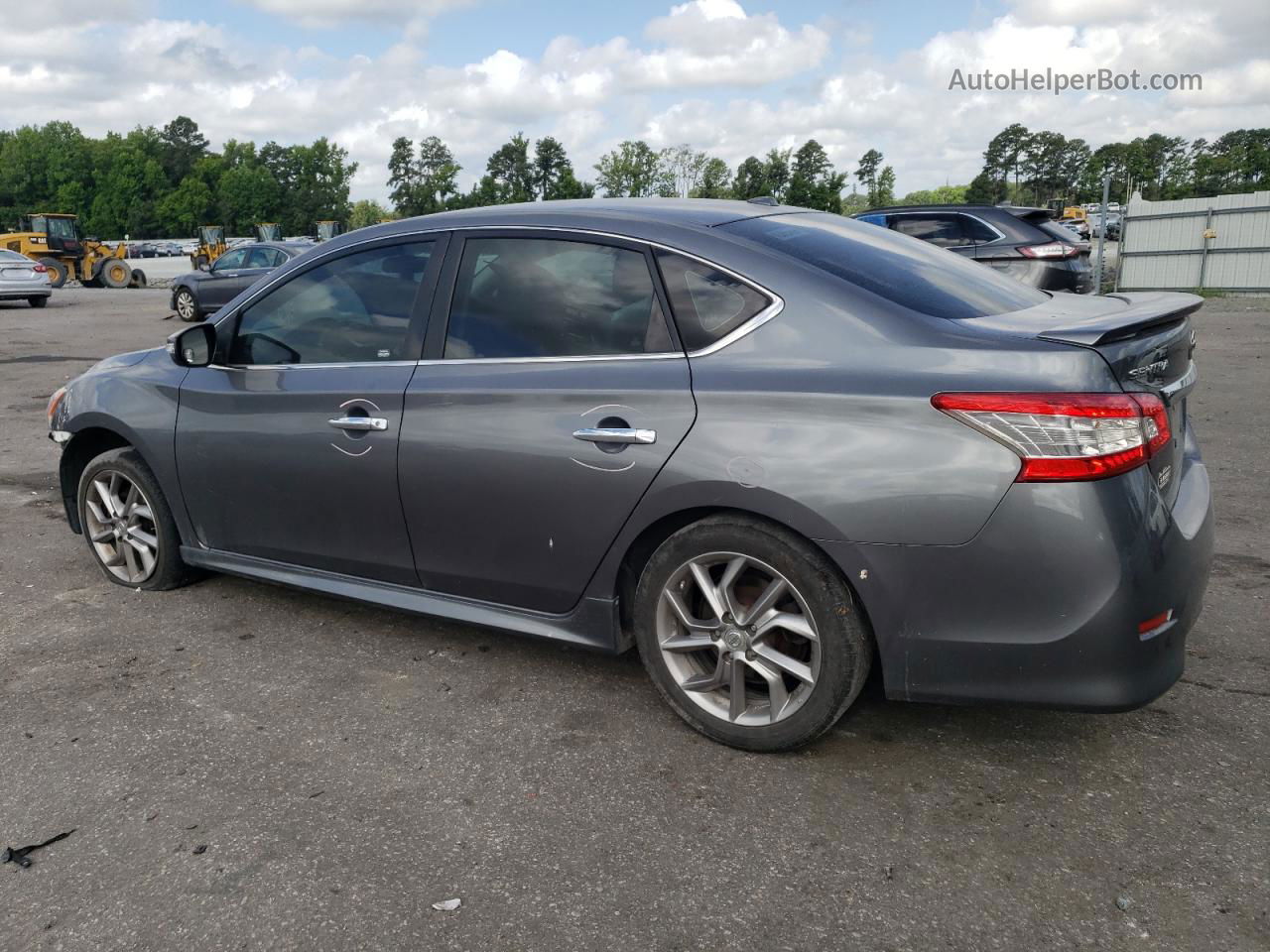 2015 Nissan Sentra S Серый vin: 3N1AB7AP0FY341497