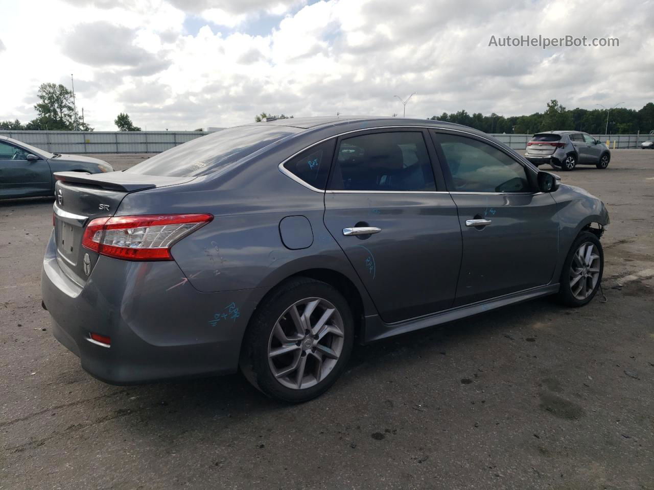 2015 Nissan Sentra S Серый vin: 3N1AB7AP0FY341497