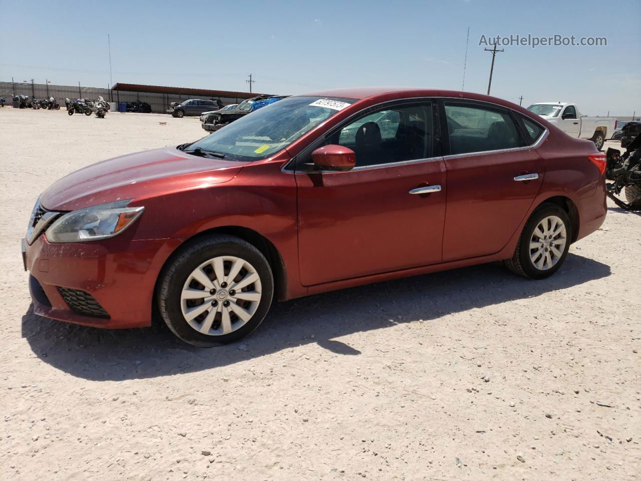 2016 Nissan Sentra S Красный vin: 3N1AB7AP0GY236184