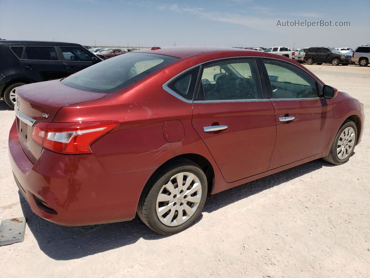 2016 Nissan Sentra S Red vin: 3N1AB7AP0GY236184
