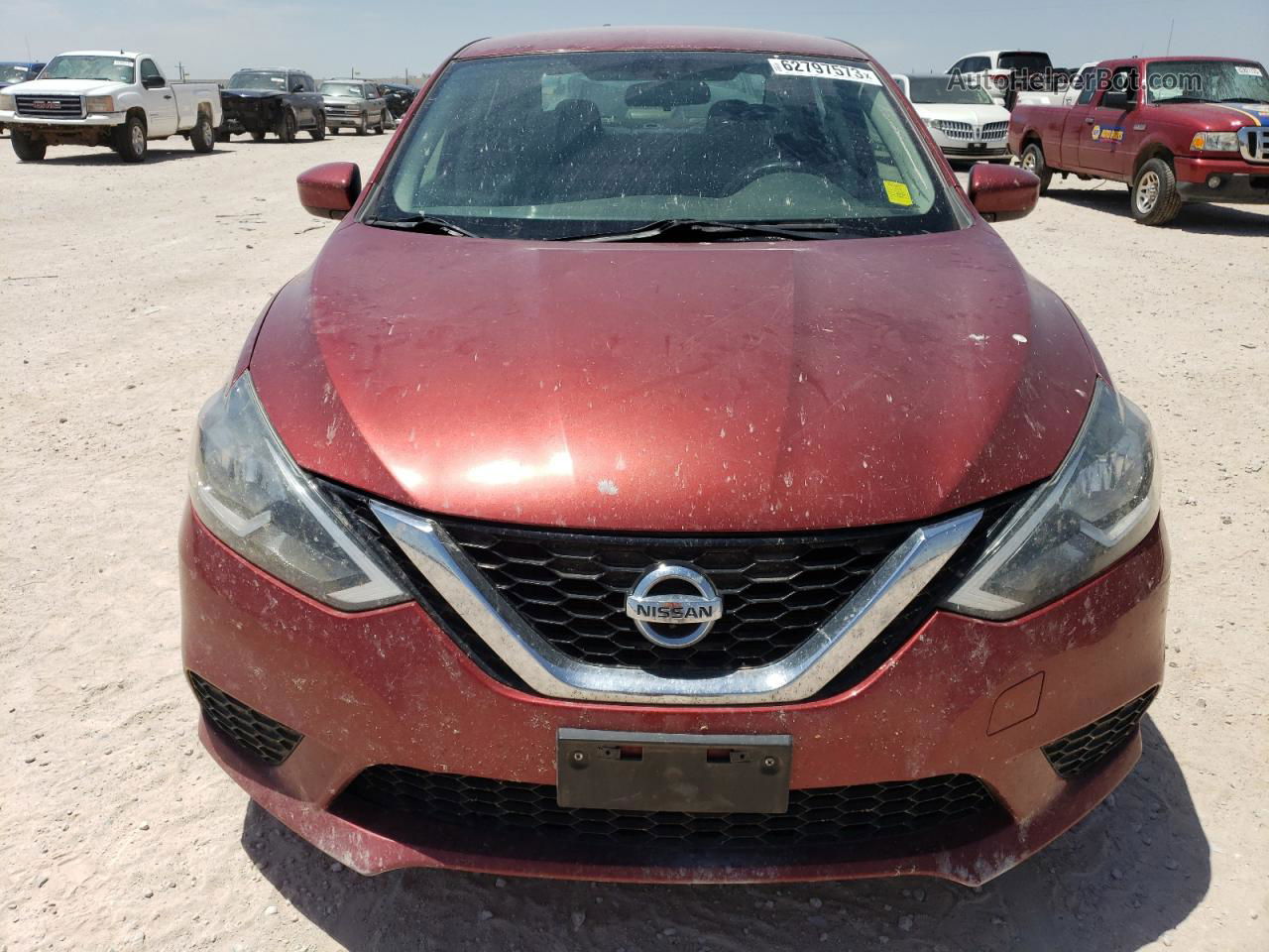 2016 Nissan Sentra S Красный vin: 3N1AB7AP0GY236184