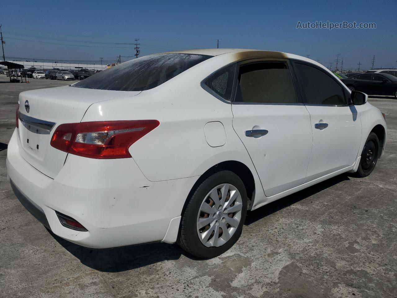 2016 Nissan Sentra S White vin: 3N1AB7AP0GY258847