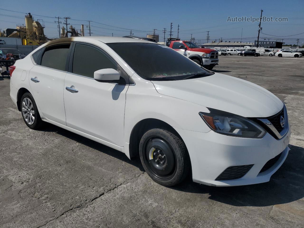 2016 Nissan Sentra S White vin: 3N1AB7AP0GY258847