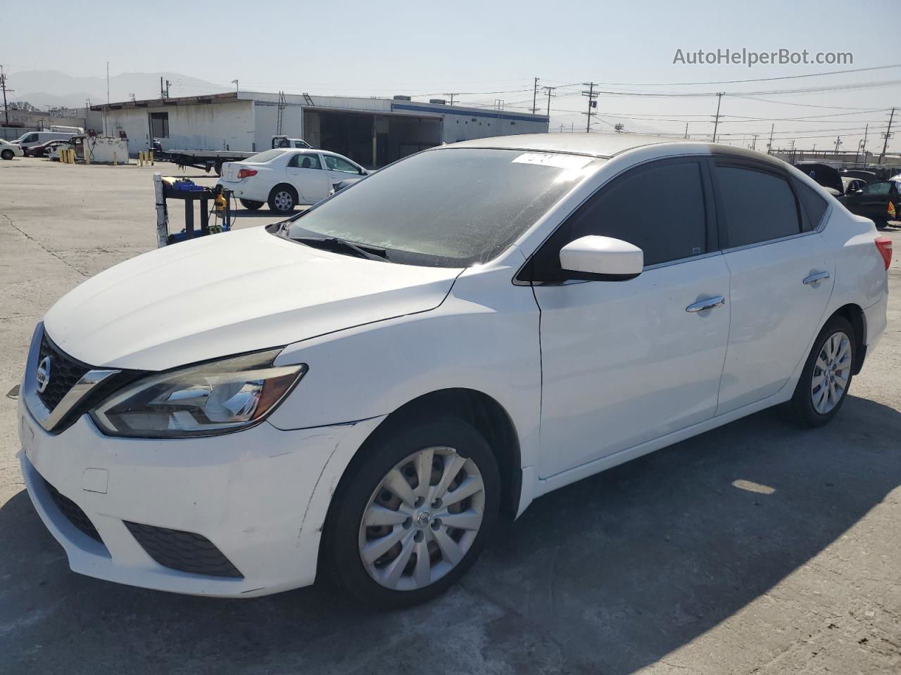 2016 Nissan Sentra S White vin: 3N1AB7AP0GY258847