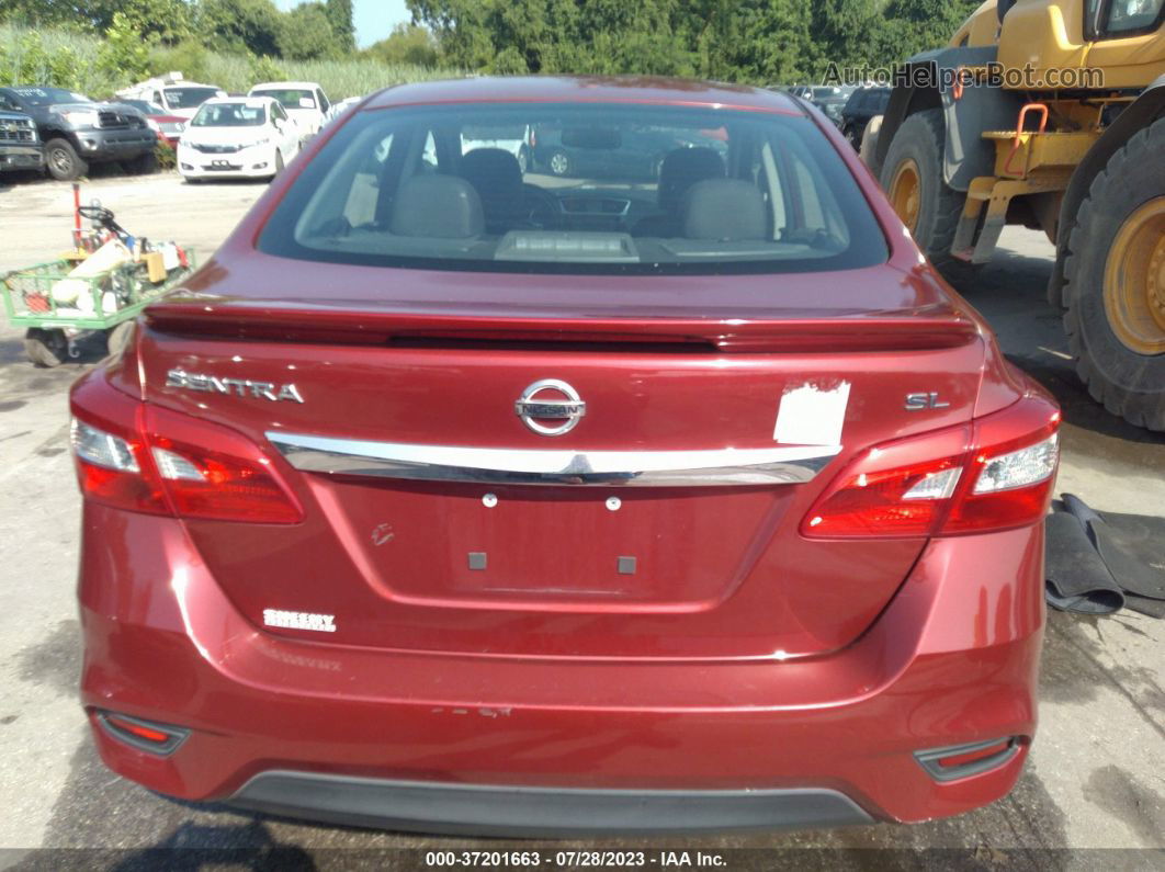 2016 Nissan Sentra Sl Red vin: 3N1AB7AP0GY313796