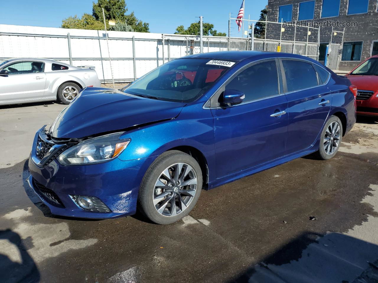 2016 Nissan Sentra S Синий vin: 3N1AB7AP0GY328234