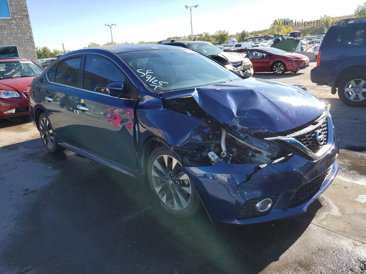 2016 Nissan Sentra S Blue vin: 3N1AB7AP0GY328234