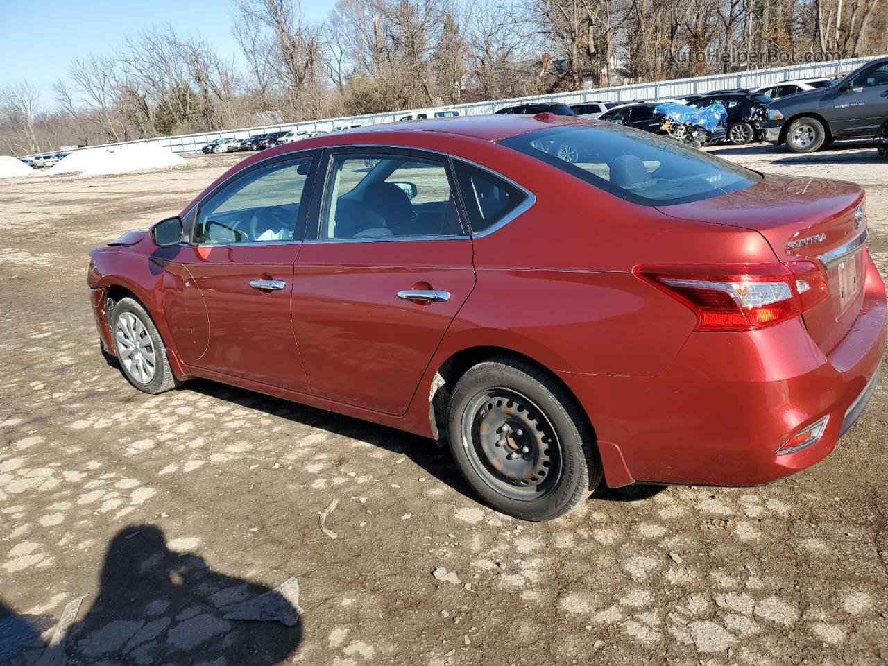 2016 Nissan Sentra S Red vin: 3N1AB7AP0GY337323