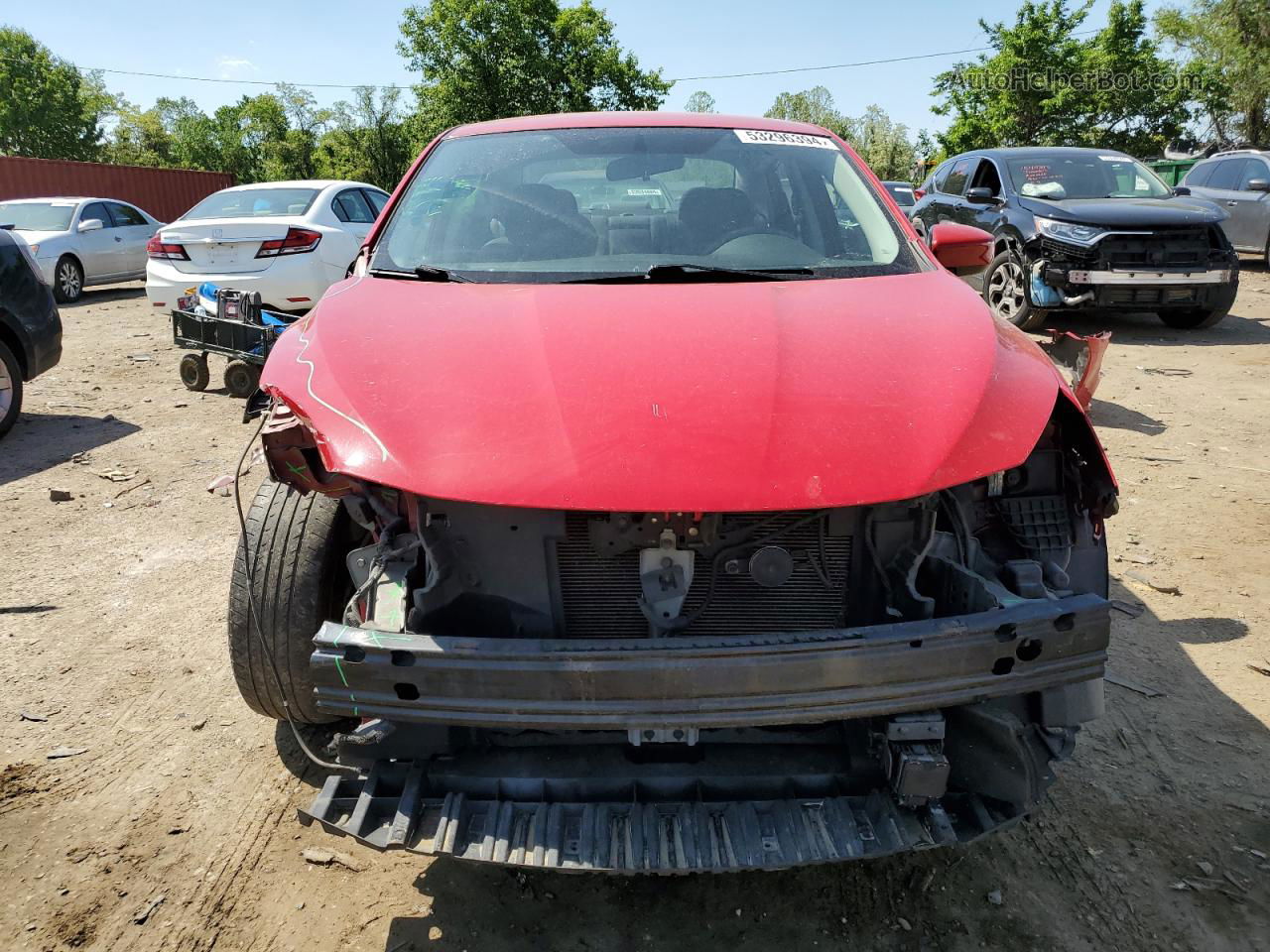 2018 Nissan Sentra S Red vin: 3N1AB7AP0JL616601