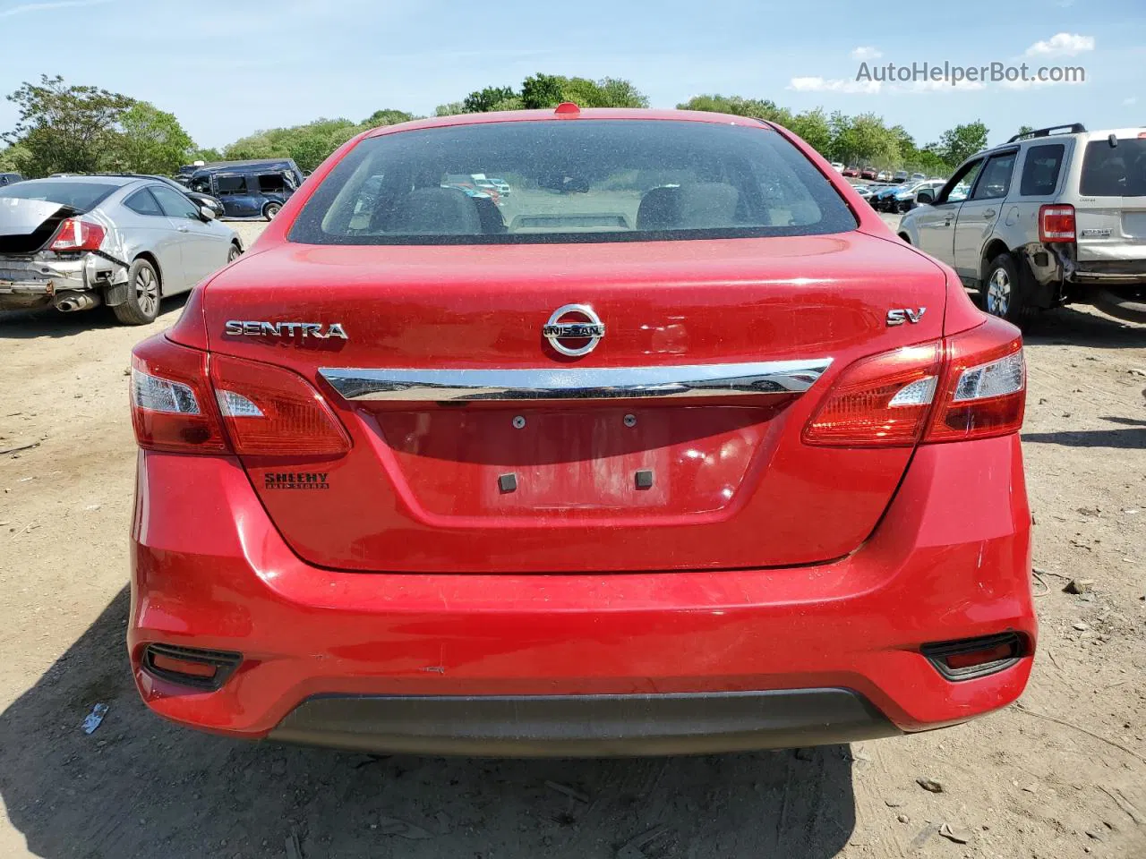 2018 Nissan Sentra S Red vin: 3N1AB7AP0JL616601