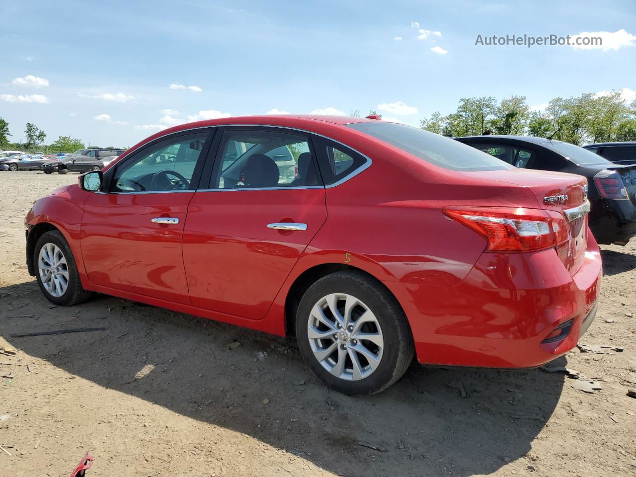 2018 Nissan Sentra S Red vin: 3N1AB7AP0JL616601