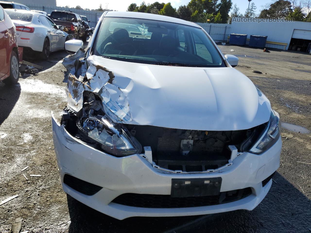 2018 Nissan Sentra S White vin: 3N1AB7AP0JL627582