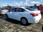 2018 Nissan Sentra S White vin: 3N1AB7AP0JL627582