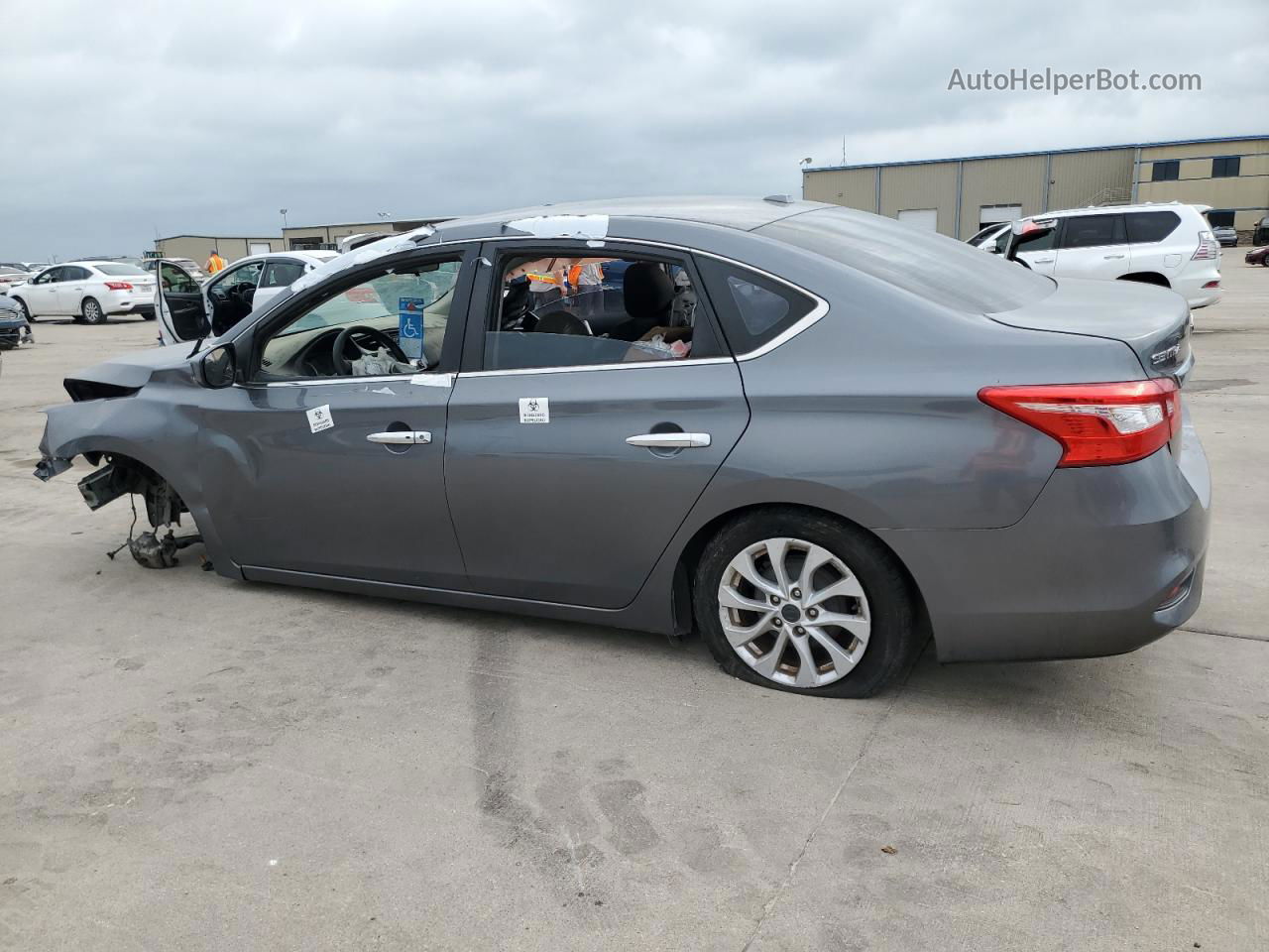 2018 Nissan Sentra S Синий vin: 3N1AB7AP0JL632281