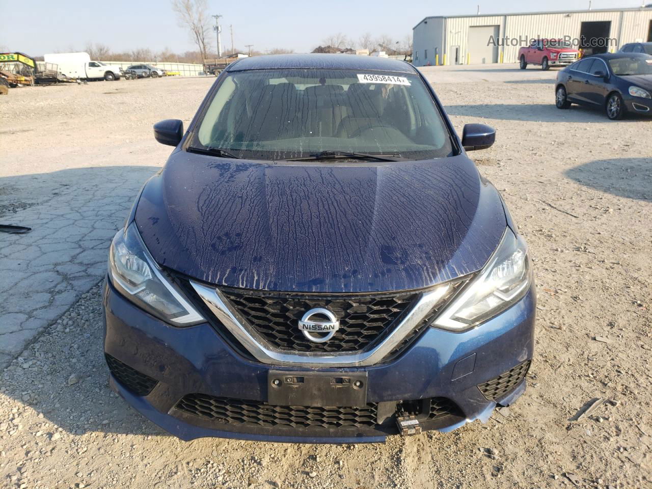 2018 Nissan Sentra S Blue vin: 3N1AB7AP0JL640185