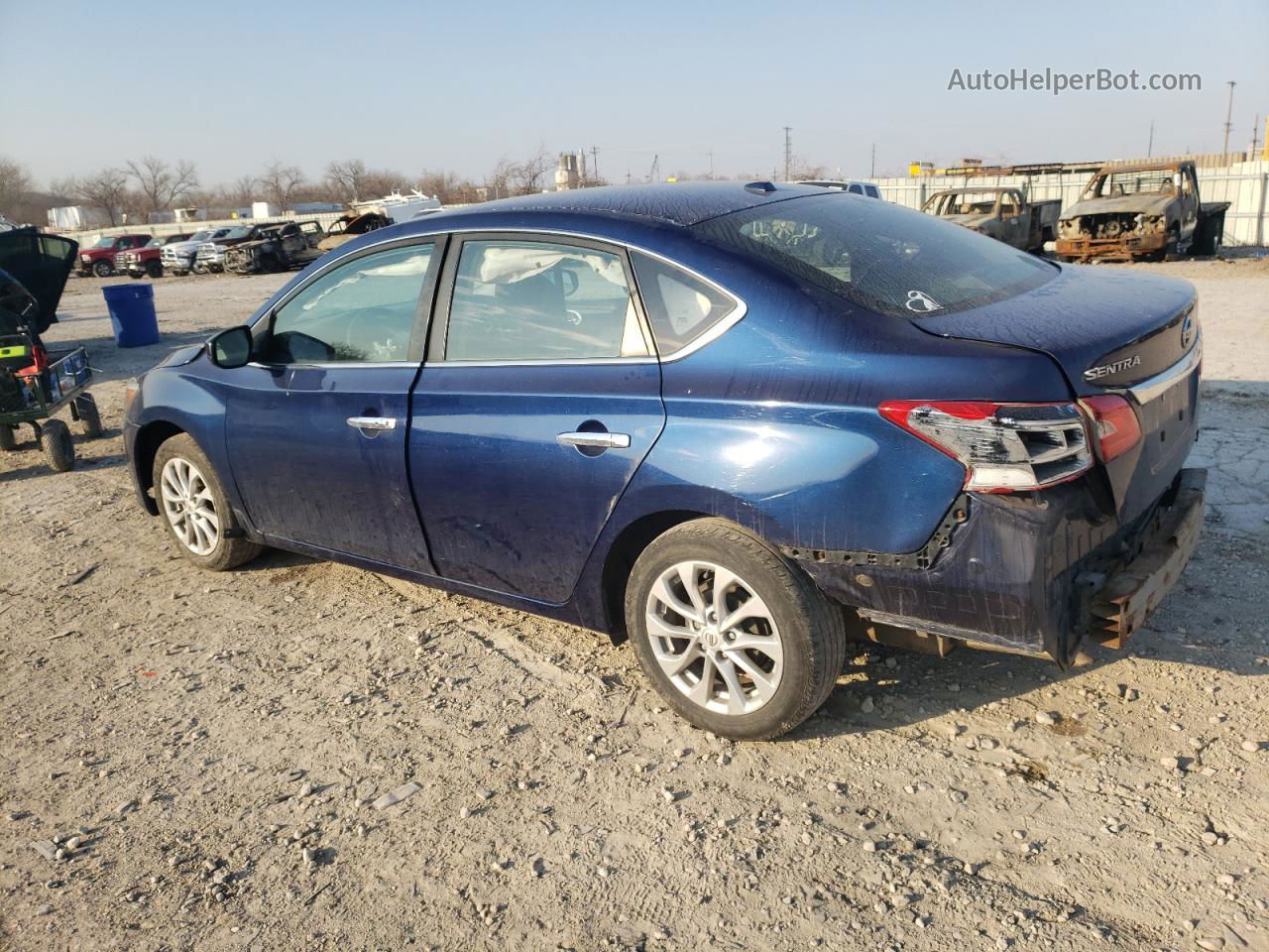 2018 Nissan Sentra S Blue vin: 3N1AB7AP0JL640185