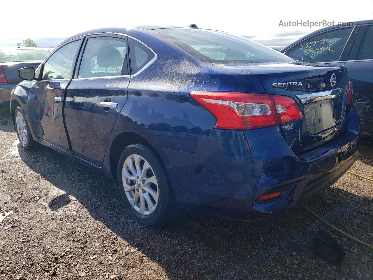 2018 Nissan Sentra S Blue vin: 3N1AB7AP0JL641949