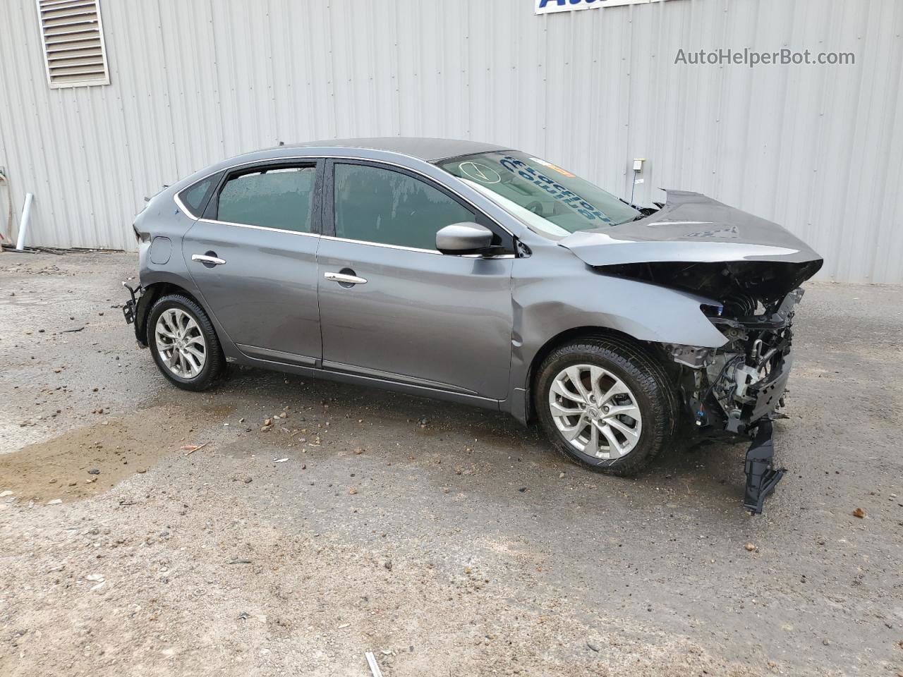 2018 Nissan Sentra S Серый vin: 3N1AB7AP0JL643832